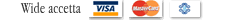 Wide Accetta: VISA, MASTERCARD, VAGLIA e BONIFICI BANCARI